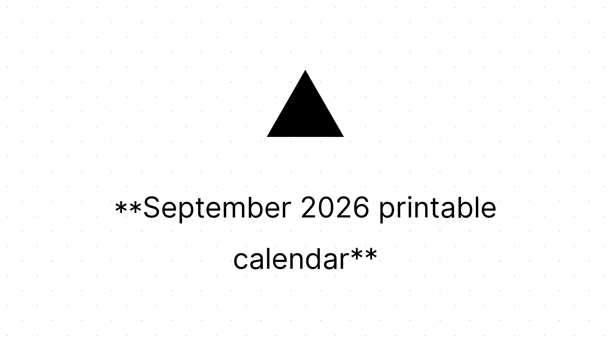 September 2026 printable calendar